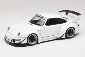 Porsche 911 993 RWB White Gun Grey Wheels AUTOart 1:18 78150 Composite