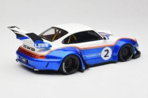 Porsche 911 993 RWB X Liberty Walk White With Blue GT Spirit 1:18 GT530 Resin - image 2 of 8
