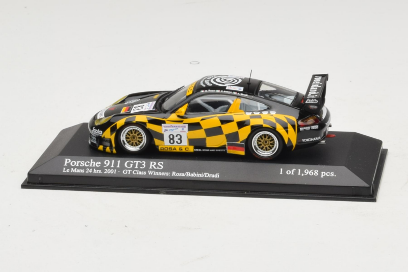 Porsche 911 996 GT3 RS #83 Rosa / Babini 24 Hours of Le Mans 2001 Minichamps 1:43 Porsche 911 996 GT3 RS #83 Rosa / Babini 24 Hours of Le Mans 2001 Minichamps 1:43 400016983 Diecast