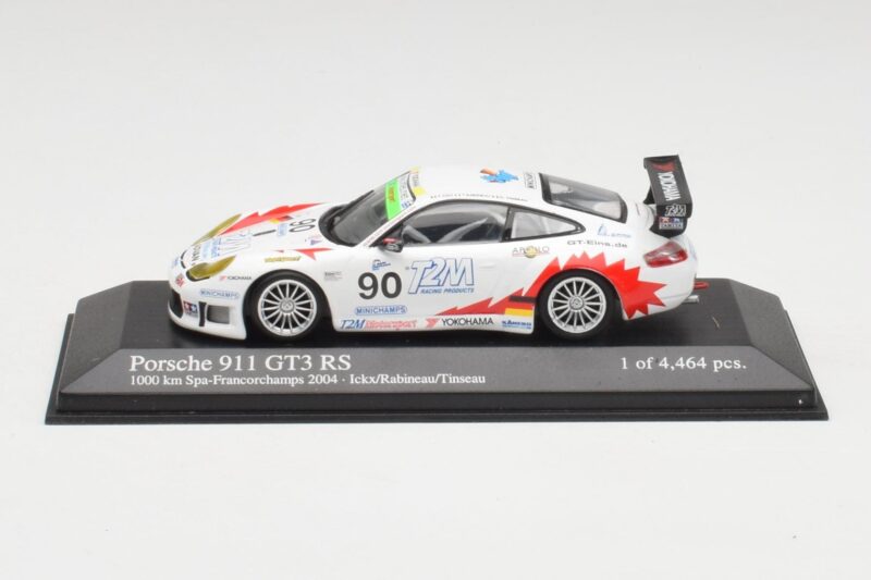 Porsche 911 996 GT3 RS #90 T2M J. Ickx / P. Rabineau 1000km Spa 2004 Minichamps 1:43 400046980 Diecast