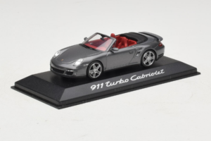 Porsche 911 997 Turbo Cabriolet Grey Metallic Minichamps 1:43 WAP02015216 Diecast - image 2 of 5