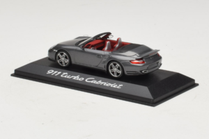 Porsche 911 997 Turbo Cabriolet Grey Metallic Minichamps 1:43 WAP02015218 Diecast - image 3 of 4
