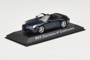 Porsche 911 997 Carrera 4 Cabriolet Dark Blue Minichamps 1:43 WAP02015216-P1 Diecast - image 2 of 4