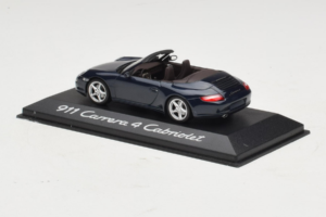 Porsche 911 997 Carrera 4 Cabriolet Dark Blue Minichamps 1:43 WAP02015216-P1 Diecast - image 3 of 4