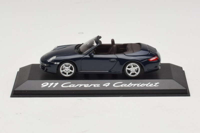 Porsche 911 997 Carrera 4 Cabriolet Dark Blue Minichamps 1:43 WAP02015216-R1 Diecast