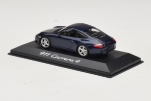 Porsche 911 997 Carrera 4 Dark Blue Metallic Minichamps 1:43 WAP02010016 Diecast - image 2 of 3