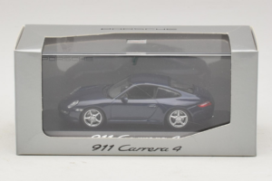 Porsche 911 997 Carrera 4 Dark Blue Metallic Minichamps 1:43 WAP02010016 Diecast - image 3 of 3