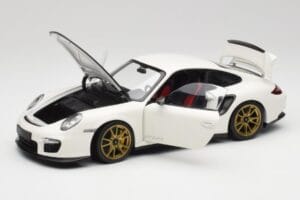 Porsche 911 997 GT2 RS White & Gold Wheels Minichamps 1:18 100069406 Diecast - image 2 of 8