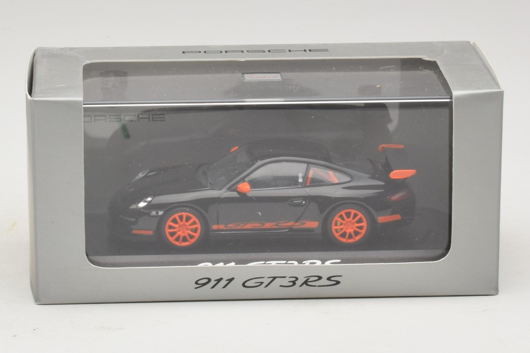 Porsche 911 997 GT3 RS 1:43 Diecast Black Orange