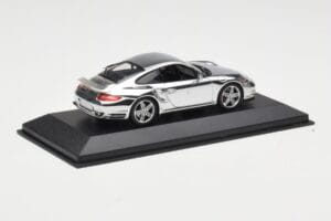 Porsche 911 997 Turbo Chrome Silver Minichamps 1:43 WAP02060816-R Diecast - image 2 of 5