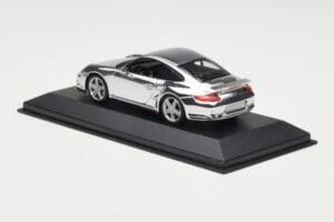 Porsche 911 997 Turbo Chrome Silver Minichamps 1:43 WAP02060816-R Diecast - image 4 of 5
