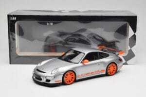 Porsche 911 997.1 GT3 RS Silver with Orange Wheels Minichamps 1:18 155062120 Diecast - image 6 of 6