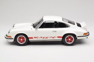 Porsche 911 Carrera RS 2.7 Grand Prix White With Red Norev 1:12 127514 Diecast - image 3 of 6