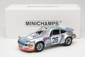 Porsche 911 Carrera RSR Group 4 GT #26 Martini Racing H. Muller / G. van Lennep GT Class Winner 1000 km Dijon 1973 Minichamps - image 6 of 6