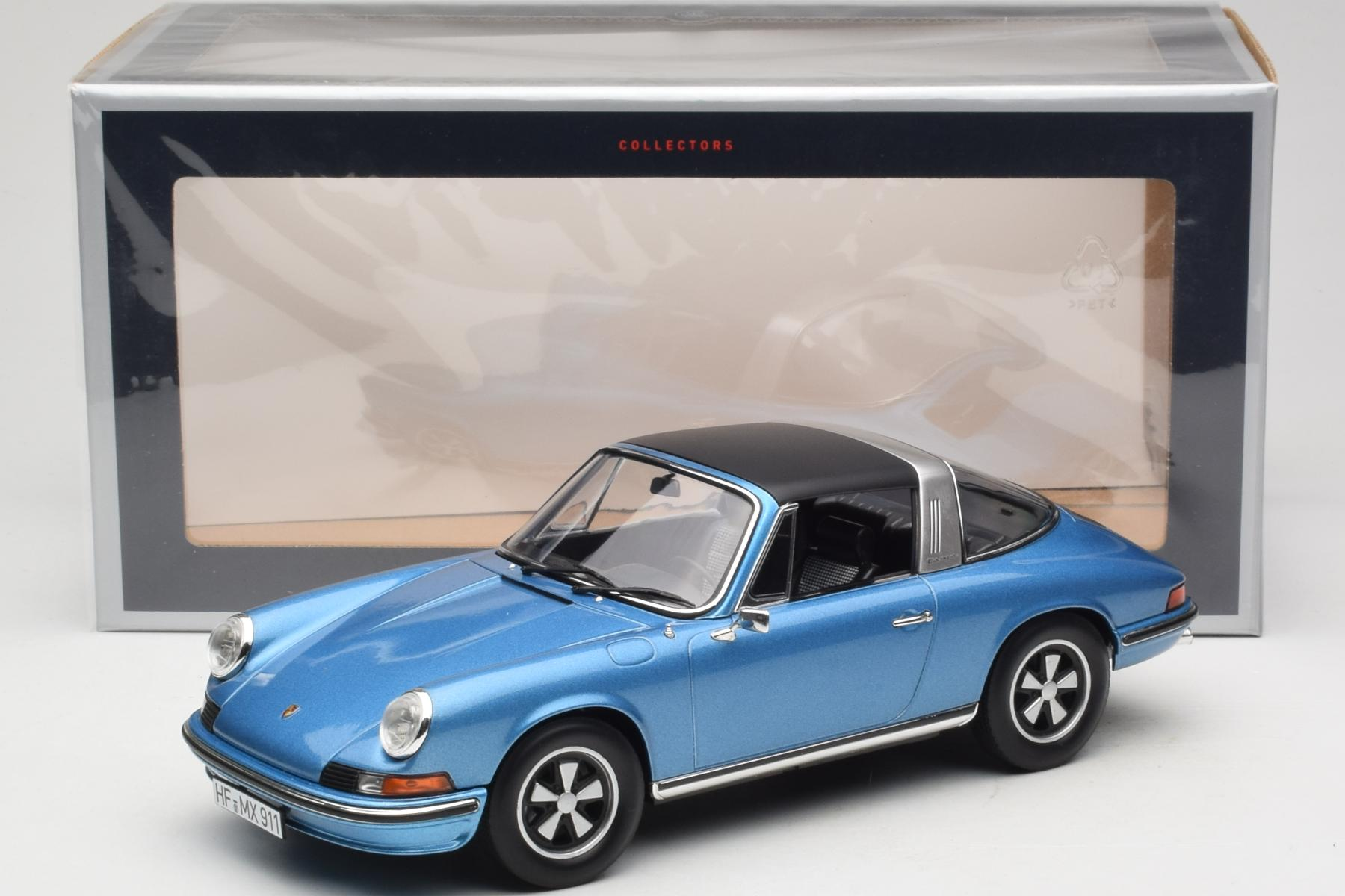 （希少品）NOREV 1/18 ポルシェ 911Sタルガ 1973 ライトブルー Porsche 911 S Targa Blue Metallic Norev 1:18