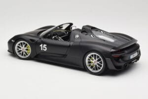 Porsche 918 Spyder Weissach Package Matt Black Minichamps 1:18 110062444 Diecast - image 7 of 8
