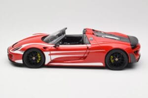 Porsche 918 Spyder Weissach Package Red & White Stripes Minichamps 1:18 110062442 Diecast - image 5 of 9