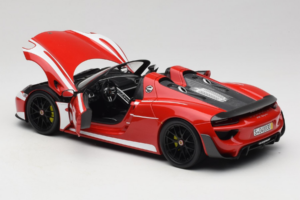 Porsche 918 Spyder Weissach Package Red White Stripes Minichamps 1:18 110062442-O1 Diecast - image 5 of 8