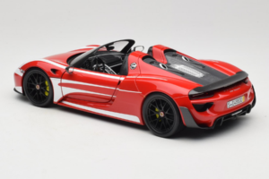 Porsche 918 Spyder Weissach Package Red White Stripes Minichamps 1:18 110062442-O1 Diecast - image 7 of 8