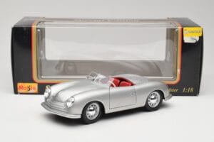 Porsche No. 1 356 Roadster Fish Silver Maisto 1:18 31853 Diecast - image 8 of 8