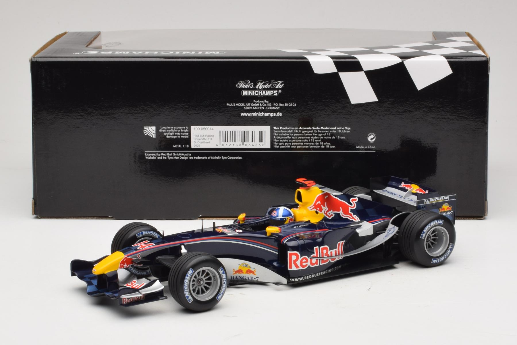 MINICHAMPS RedBull RB1 クルサード #14 Red Bull RB1 #14 Coulthard 2005 1:18 Diecast
