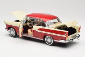 Simca Chambord Red & Ivory Norev 1:18 185721 Diecast - image 5 of 8