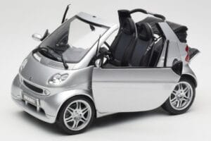 Smart Fortwo W450 Brabus Cabrio Silver Dealer Edition Kyosho 1:18 0017769V001C05Q00 Diecast - image 2 of 8