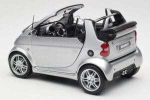 Smart Fortwo W450 Brabus Cabrio Silver Dealer Edition Kyosho 1:18 0017769V001C05Q00 Diecast - image 7 of 8