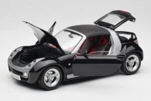 Smart Roadster Dark Blue Bburago 1:18 34917 Diecast - image 2 of 8