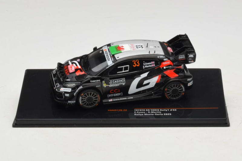 Toyota GR Yaris Rally1 #33 E. Evans / S. Martin Rally Monte Carlo 2025 IXO 1:43 RAM972B Diecast