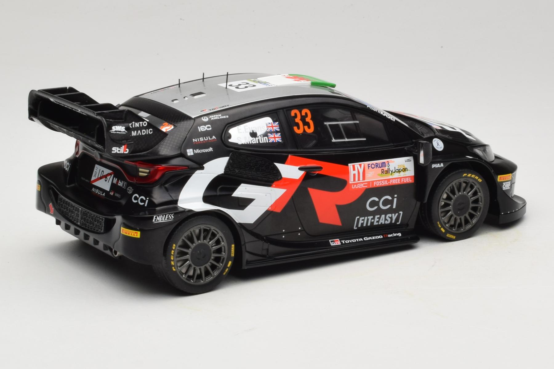 Toyota GR Yaris Rally1 #33 E. Evans / S. Martin Rally Japan Winner