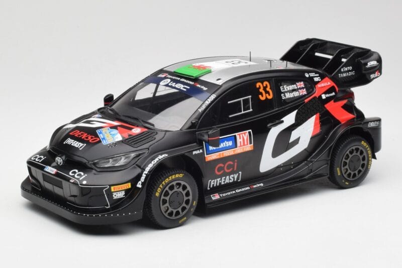 Toyota Yaris Rally1 WRC #33 E. Evans / S. Martin Rally Sweden 2024 IXO 1:18 18RMC200 Diecast