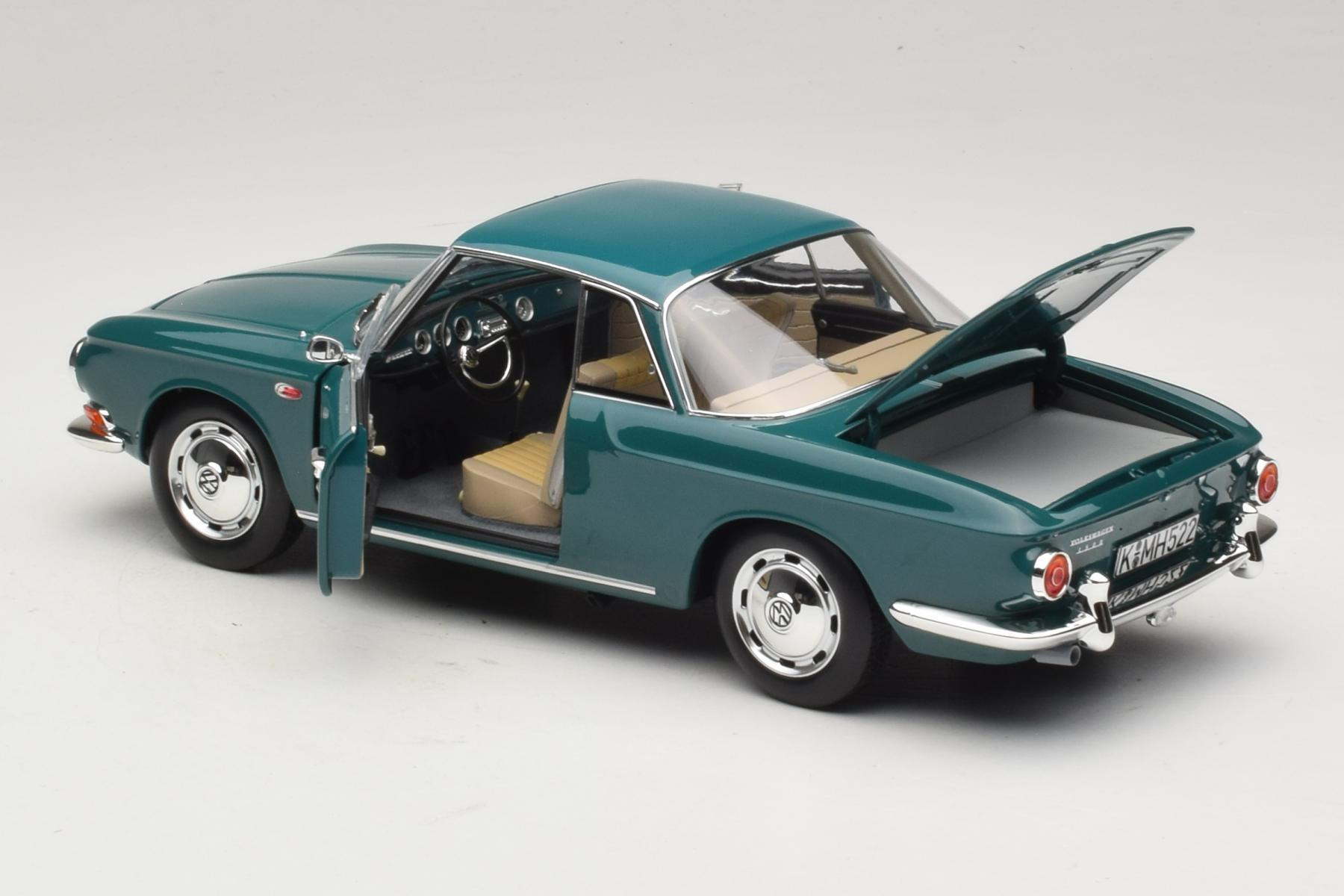 Norev VW Karmann Ghia 1500 1:18 Green Diecast Model