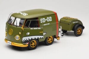Volkswagen Kool Kombi Army Fighter Green Solido 1:18 S1810901 Diecast - image 2 of 8