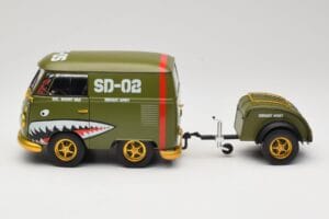 Volkswagen Kool Kombi Army Fighter Green Solido 1:18 S1810901 Diecast - image 4 of 8