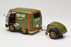 Volkswagen Kool Kombi Army Fighter Green Solido 1:18 S1810901 Diecast - image 5 of 8