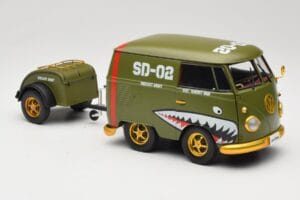Volkswagen Kool Kombi Army Fighter Green Solido 1:18 S1810901 Diecast - image 6 of 8