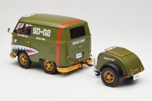 Volkswagen Kool Kombi Army Fighter Green Solido 1:18 S1810901 Diecast - image 7 of 8