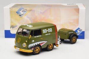 Volkswagen Kool Kombi Army Fighter Green Solido 1:18 S1810901 Diecast - image 8 of 8