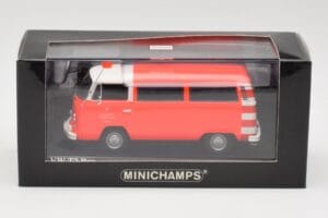 Volkswagen T2 Bus Fire Department Frankfurt Minichamps 1:43 400053091 Diecast - image 4 of 4