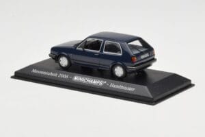 Volkswagen Golf Mk2 Blue Trade Show Sample Minichamps 1:43 GOLFHANDMUSTER Diecast - image 3 of 4