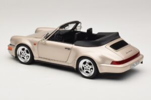 Porsche 911 964 Turbo Look Cabriolet Zermatt Silver Norev 1:18 187140 Diecast - image 7 of 8