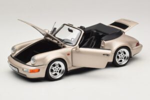 Porsche 911 964 Turbo Look Cabriolet Zermatt Silver Norev 1:18 187140 Diecast - image 2 of 8