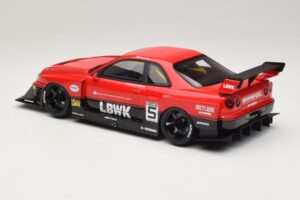 Nissan Skyline ER34 LB Super Silhouette Active Red GT Spirit 1:18 GT570 Resin - image 5 of 6