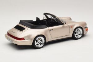 Porsche 911 964 Turbo Look Cabriolet Zermatt Silver Norev 1:18 187140 Diecast - image 3 of 8