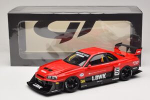Nissan Skyline ER34 LB Super Silhouette Active Red GT Spirit 1:18 GT570 Resin - image 6 of 6
