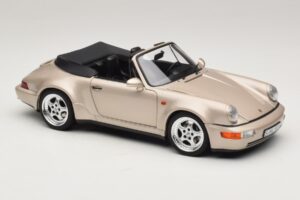 Porsche 911 964 Turbo Look Cabriolet Zermatt Silver Norev 1:18 187140 Diecast - image 6 of 8