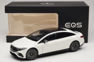 Mercedes EQS V297 Manufaktur Opalite White NZG 1:18 B66961049 Diecast - image 8 of 8
