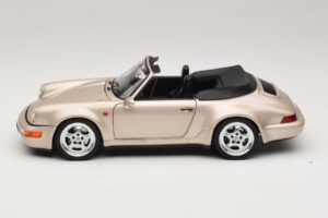 Porsche 911 964 Turbo Look Cabriolet Zermatt Silver Norev 1:18 187140 Diecast - image 4 of 8