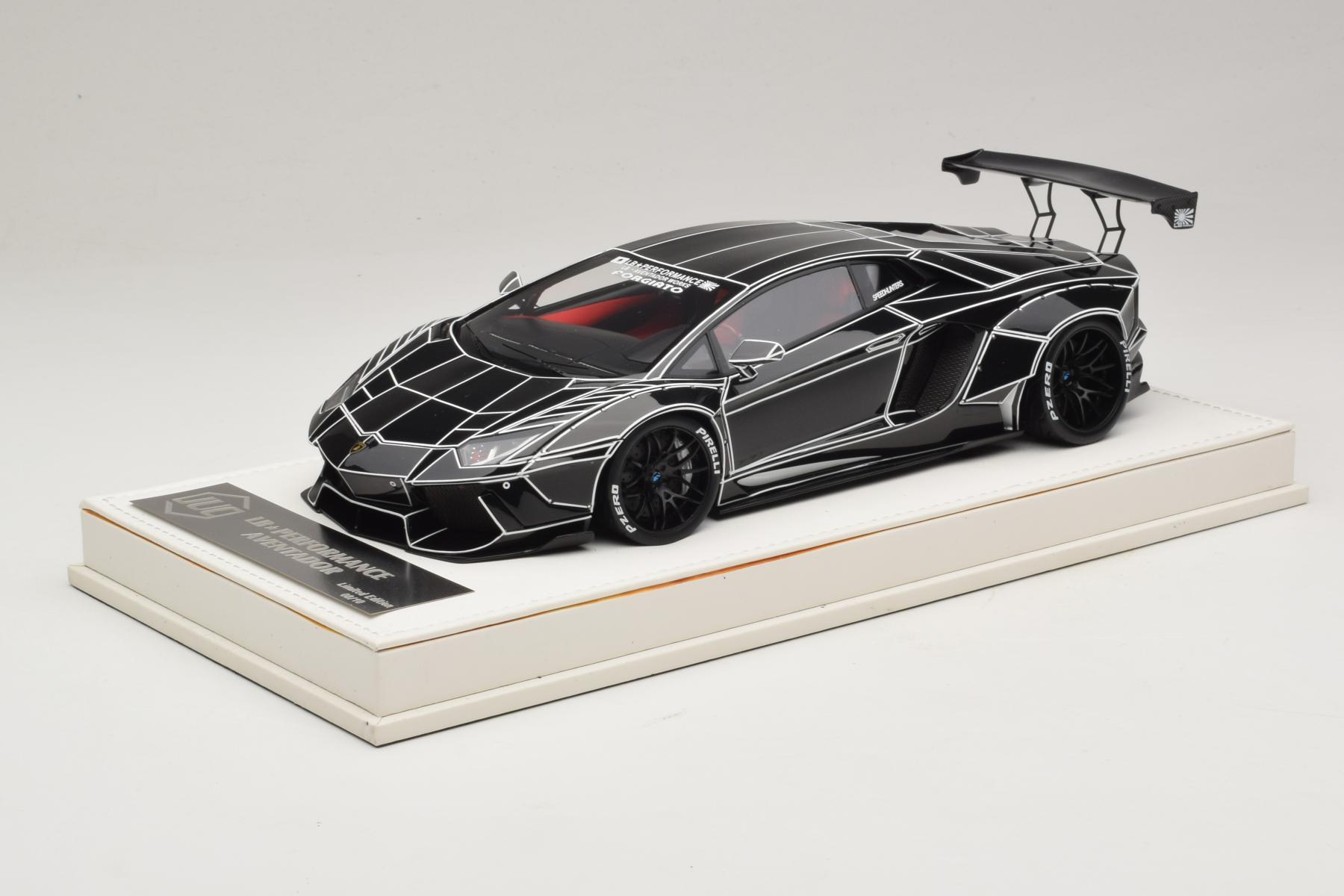JUC Lamborghini Aventador 1:18 Liberty Walk TRON Black